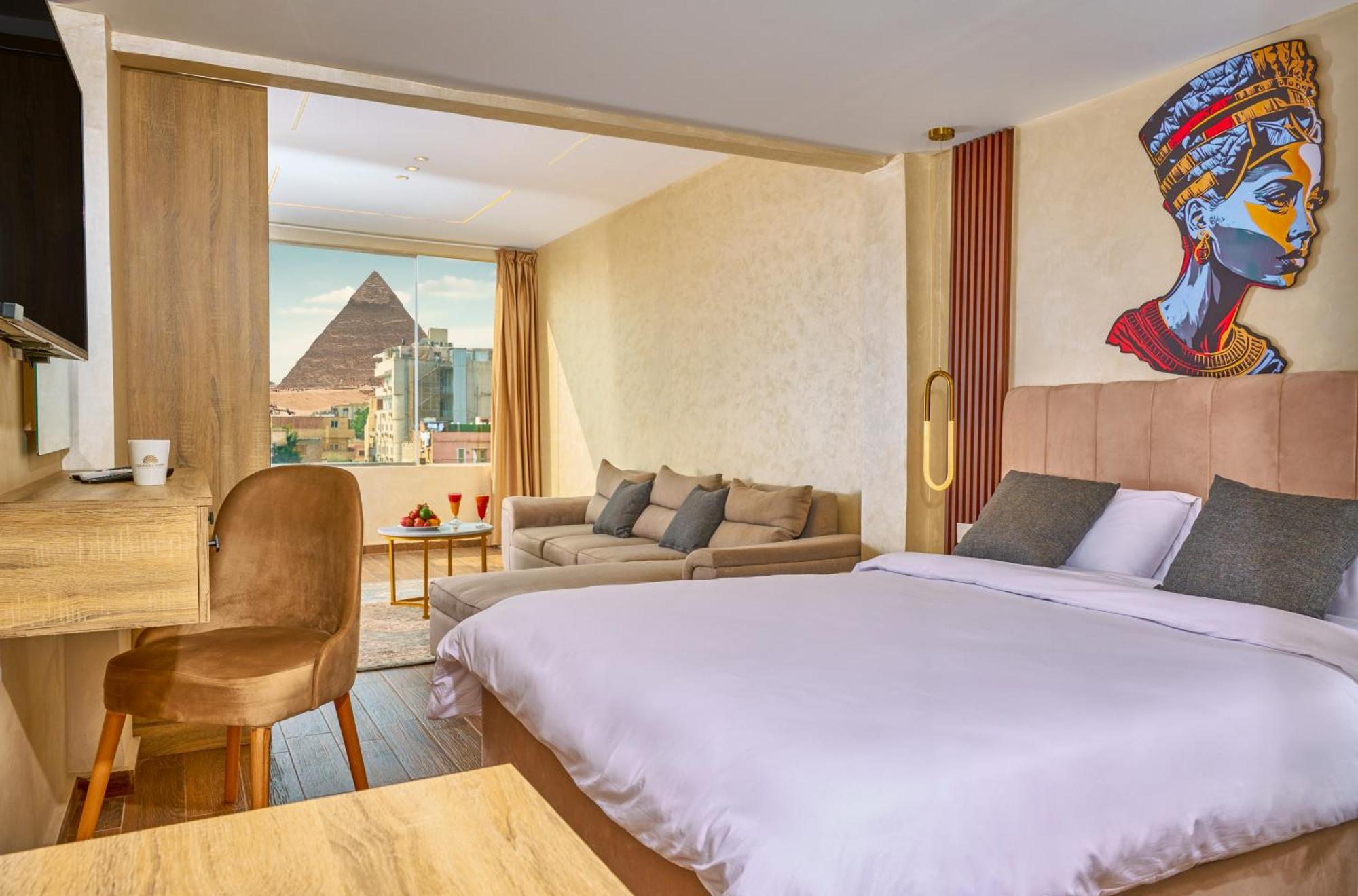 Hotel Cleopatra Tower Pyramid View Kafret el-Gabal Exterior foto